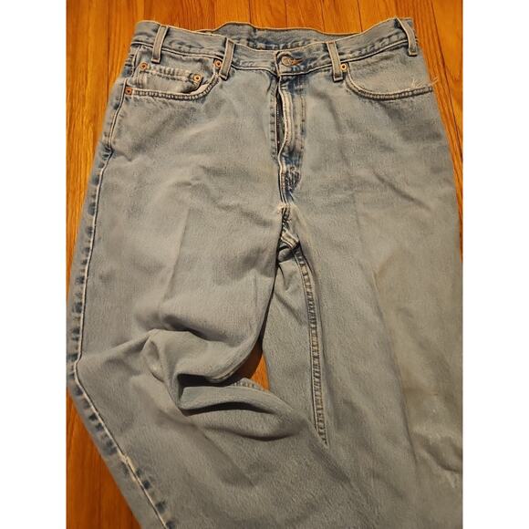 Levi’s 550 Jeans Mens Size 36x32 Y2K Baggy Blue Wash Distressed Denim Skater - Picture 1 of 15